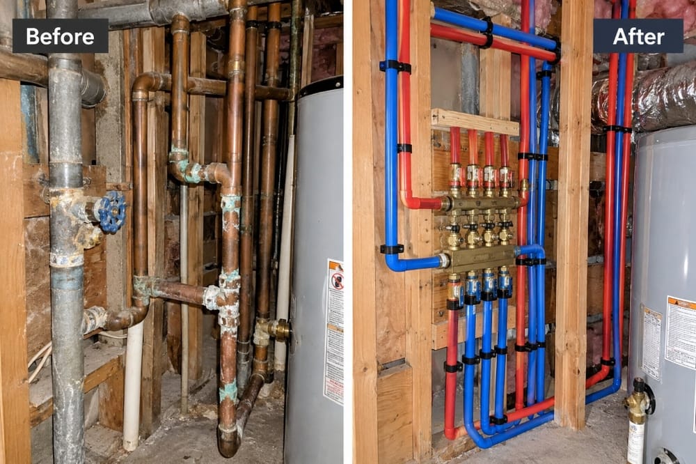 Whole-House Repiping Manifold in Castle Rock